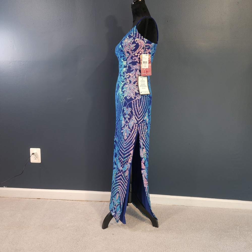 Emerald Sundae Blue Patterned Sequin Spaghetti St… - image 15